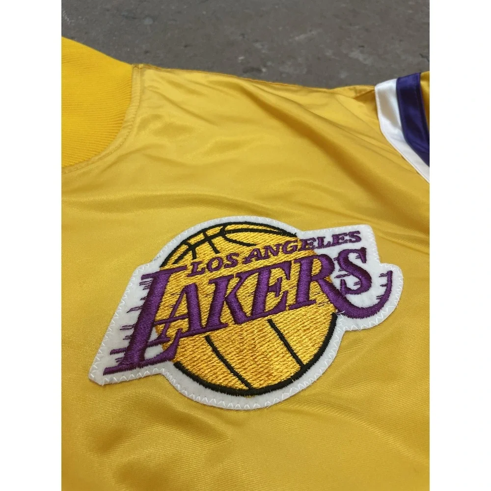 Vintage Los Angeles Lakers Jacket Mens Large Yellow NBA Basketball Starter‎ 90s